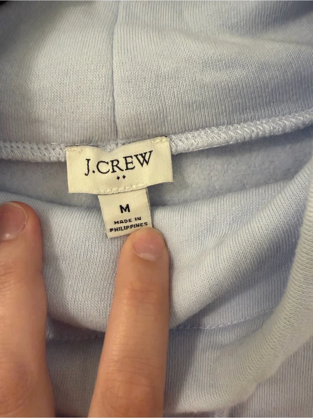 J. Crew Light Blue Cowl Neck Lightweight Sweatshirt